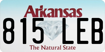 AR license plate 815LEB