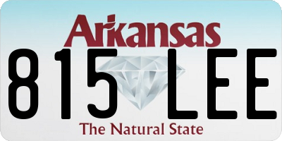 AR license plate 815LEE