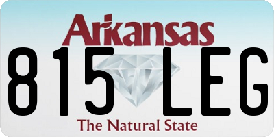 AR license plate 815LEG
