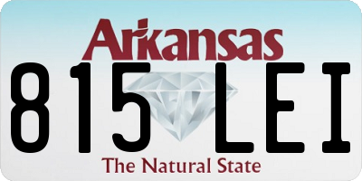 AR license plate 815LEI