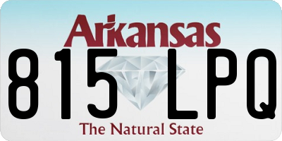 AR license plate 815LPQ