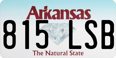 AR license plate 815LSB