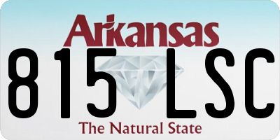 AR license plate 815LSC