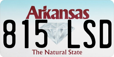 AR license plate 815LSD