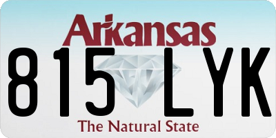 AR license plate 815LYK