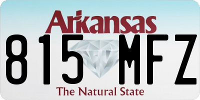 AR license plate 815MFZ