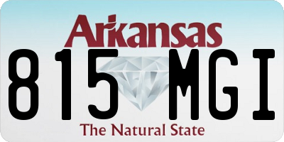 AR license plate 815MGI