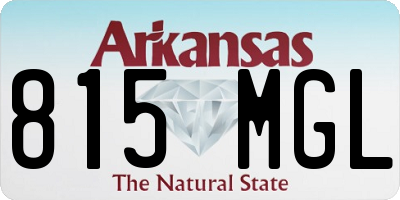 AR license plate 815MGL