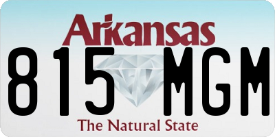 AR license plate 815MGM