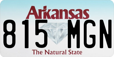 AR license plate 815MGN