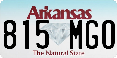 AR license plate 815MGO