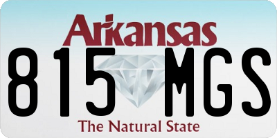 AR license plate 815MGS