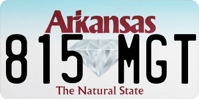 AR license plate 815MGT