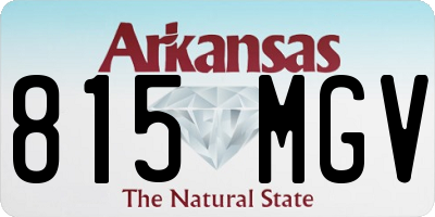 AR license plate 815MGV