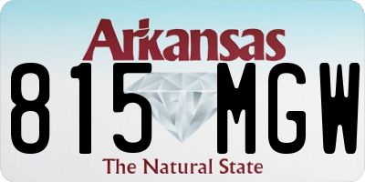 AR license plate 815MGW