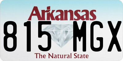 AR license plate 815MGX