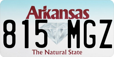 AR license plate 815MGZ