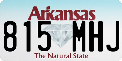 AR license plate 815MHJ
