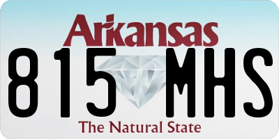 AR license plate 815MHS