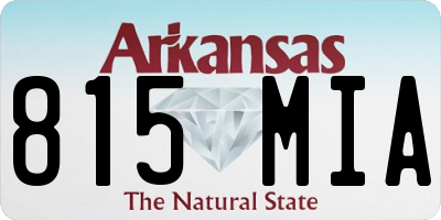 AR license plate 815MIA