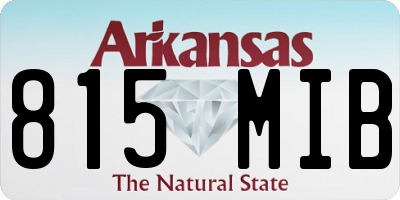 AR license plate 815MIB