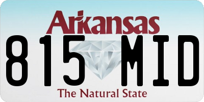 AR license plate 815MID