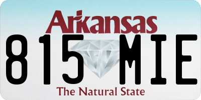 AR license plate 815MIE