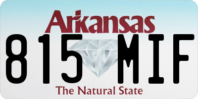 AR license plate 815MIF