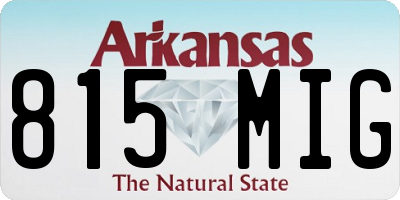 AR license plate 815MIG