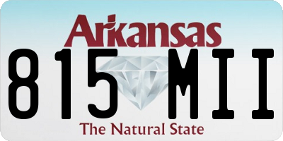 AR license plate 815MII