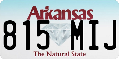 AR license plate 815MIJ