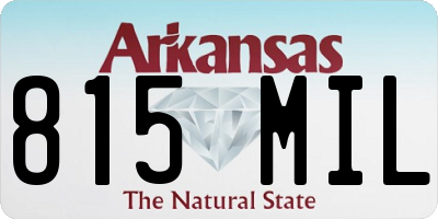 AR license plate 815MIL