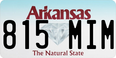 AR license plate 815MIM