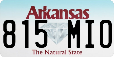 AR license plate 815MIO