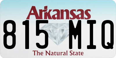 AR license plate 815MIQ