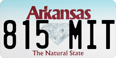 AR license plate 815MIT