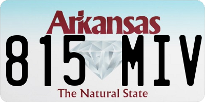 AR license plate 815MIV