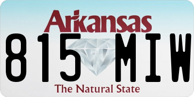 AR license plate 815MIW
