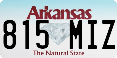 AR license plate 815MIZ