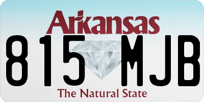 AR license plate 815MJB