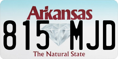 AR license plate 815MJD