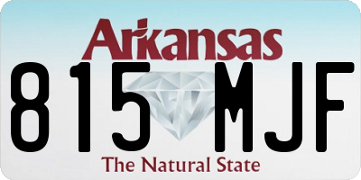 AR license plate 815MJF