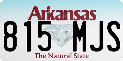 AR license plate 815MJS