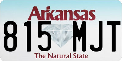 AR license plate 815MJT