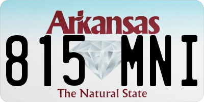 AR license plate 815MNI
