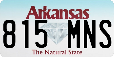AR license plate 815MNS