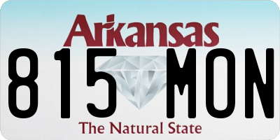 AR license plate 815MON