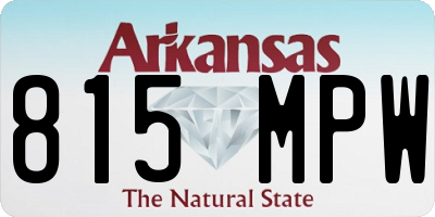 AR license plate 815MPW