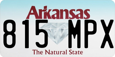 AR license plate 815MPX