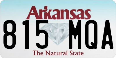 AR license plate 815MQA